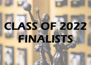 Class of 2021 finalist statues.