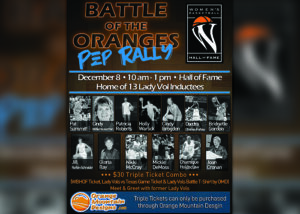 Battle of the oranges pee rally.