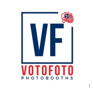 A logo for vf votefoto photobooths.